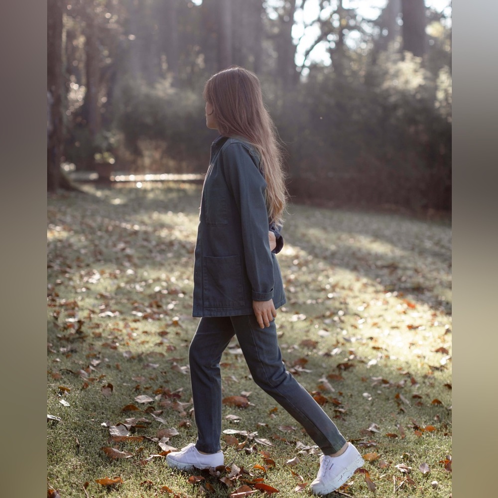 Alex Crane Canvas Cham Cotton Pants Mens Womens 26 Blue Gray Casual